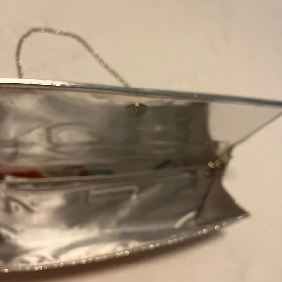 Sold…Aldo beautiful silver clutch or crossbody purse - Picture 11 of 16